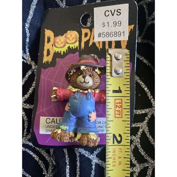 Halloween Vintage 1997 CVS Boo Party HALLOWEEN LAPELPIN 586891 Pumpkin Scarecrow - Picture 2 of 4